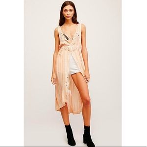 Free People Riptide tank-dress in peach
